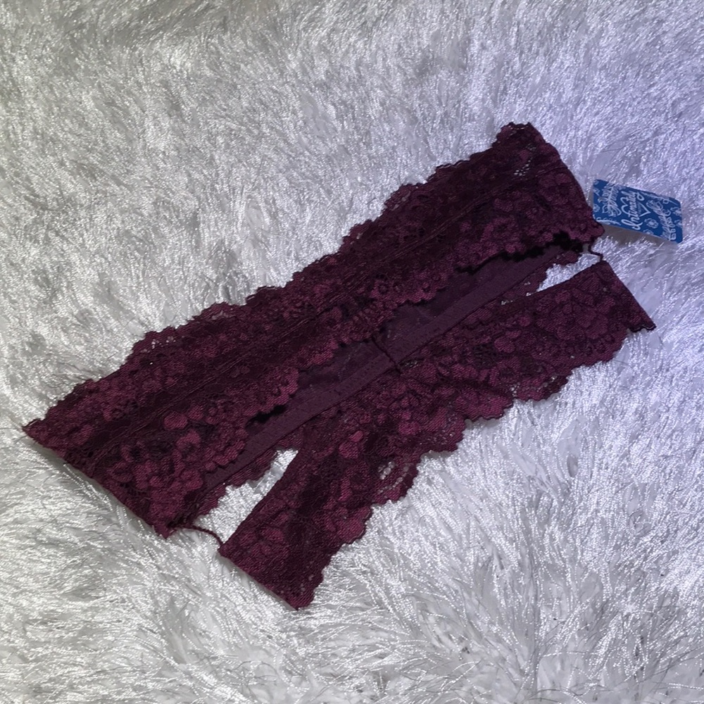 NWT Free People Deep In the Dark Lace Bandeau XS - Picture 5 of 5